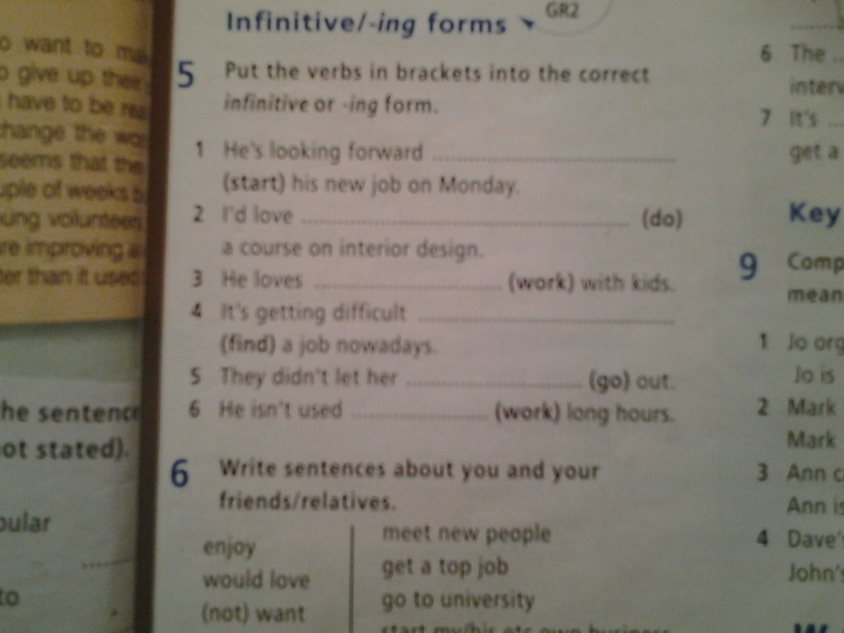 Choose the verb in brackets. Put the verbs in Brackets into the correct Infinitive. Put the verbs into the Infinitive or ing form. Put verbs in Brackets into the Infinitive or. Put the verbs in Brackets into the to Infinitive or ing form.