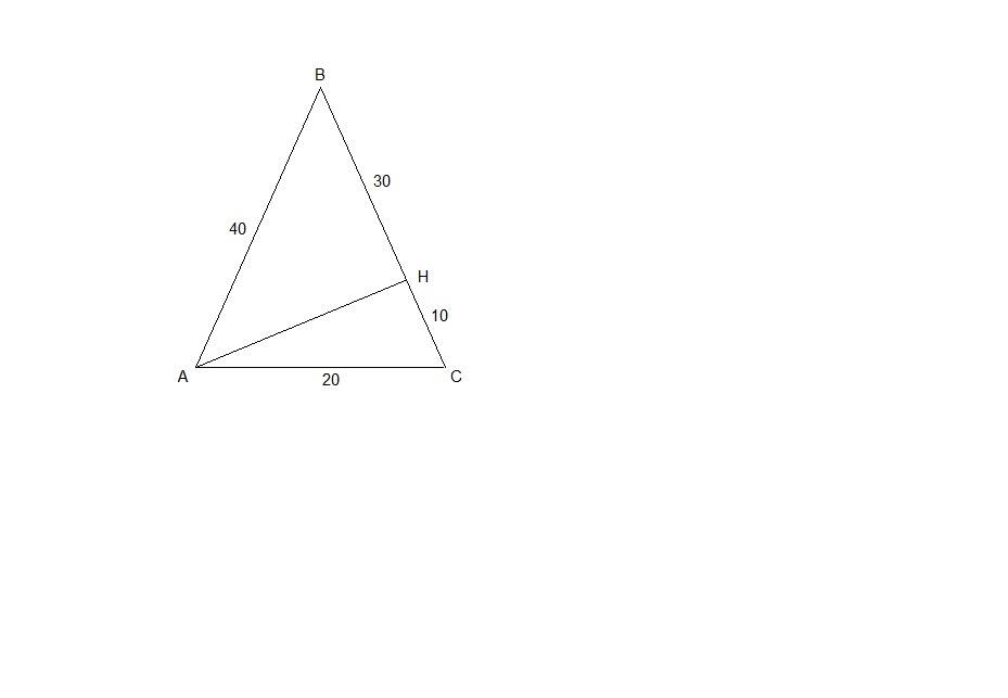 В треугольнике abc ab bc 20