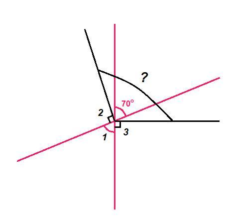 Из вершины угла проведен луч перпендикулярный