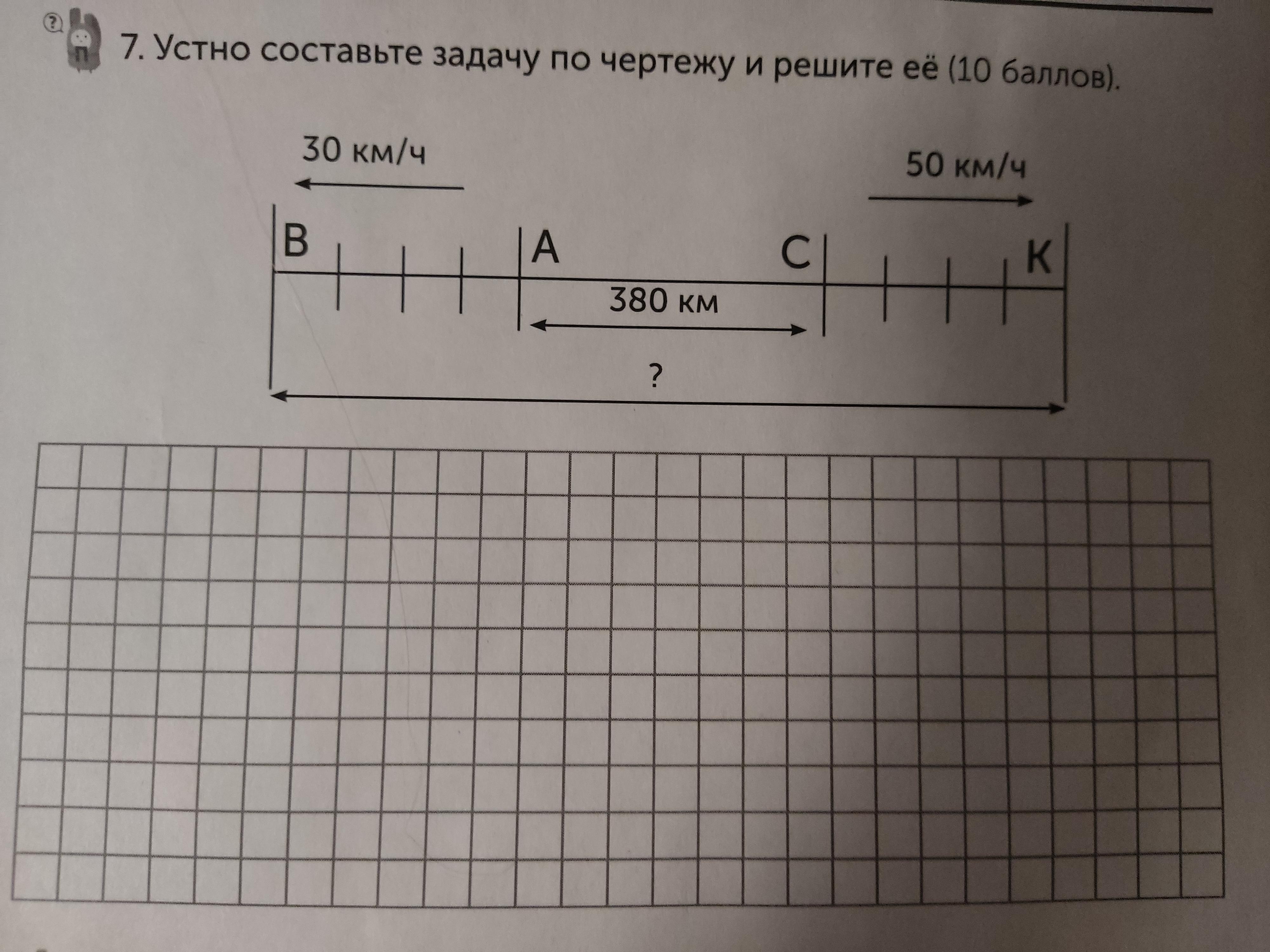 Составь по чертежу и реши ее