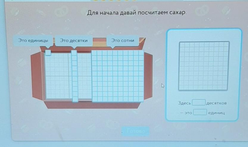 Дав начало. Давай посчитаем сахар. Для начала давай посчитаем сахар это единицы это десятки это сотни. Для начала давай посчитаем сахар. Учи ру 4 класс единицы десятки сотни.