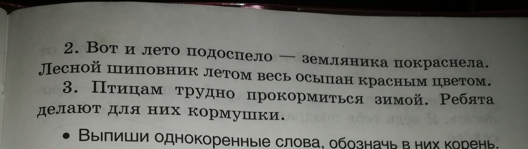 Выпиши из 4 предложения слова обозначающие