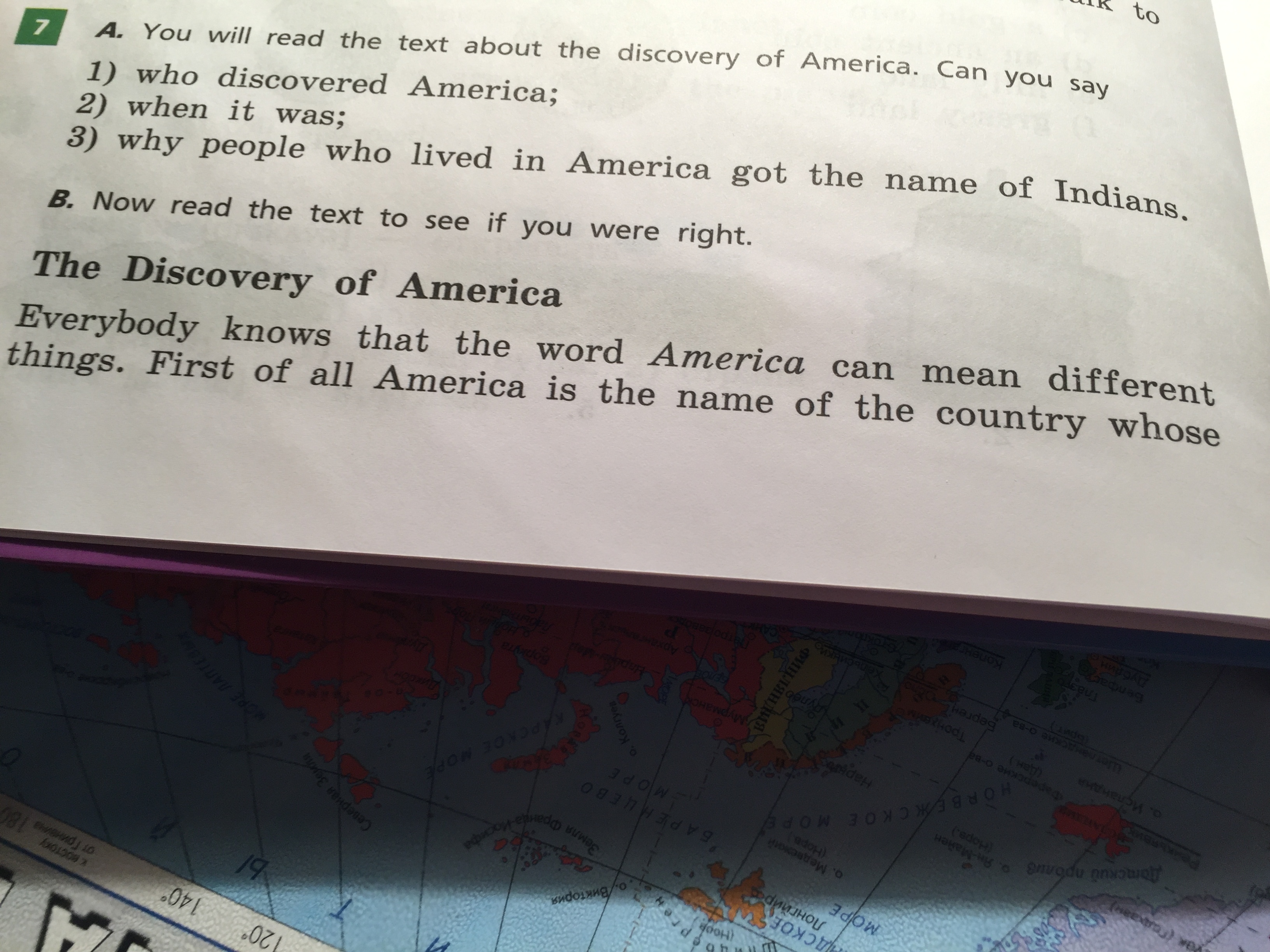 Переведите пожалуйста. The Discovery of America перевод текста 4 класс. When America was discovered.