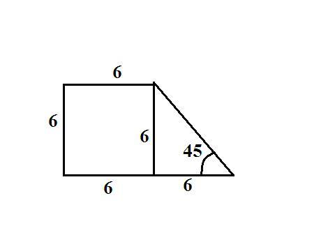 В прямоугольной трапеции меньшее основание 6