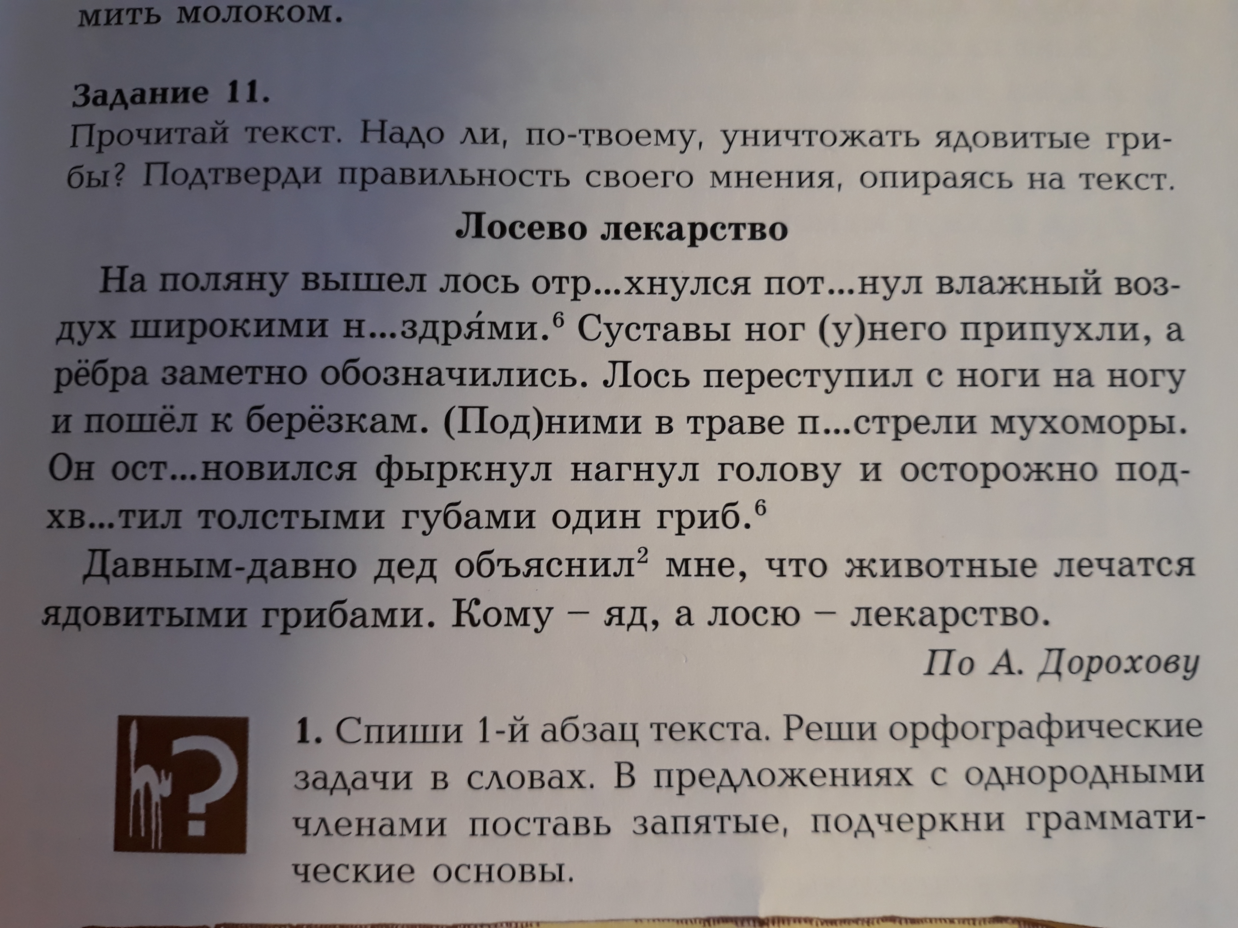 Благодаря компасу путники вышли на поляну. Таблетка текст.