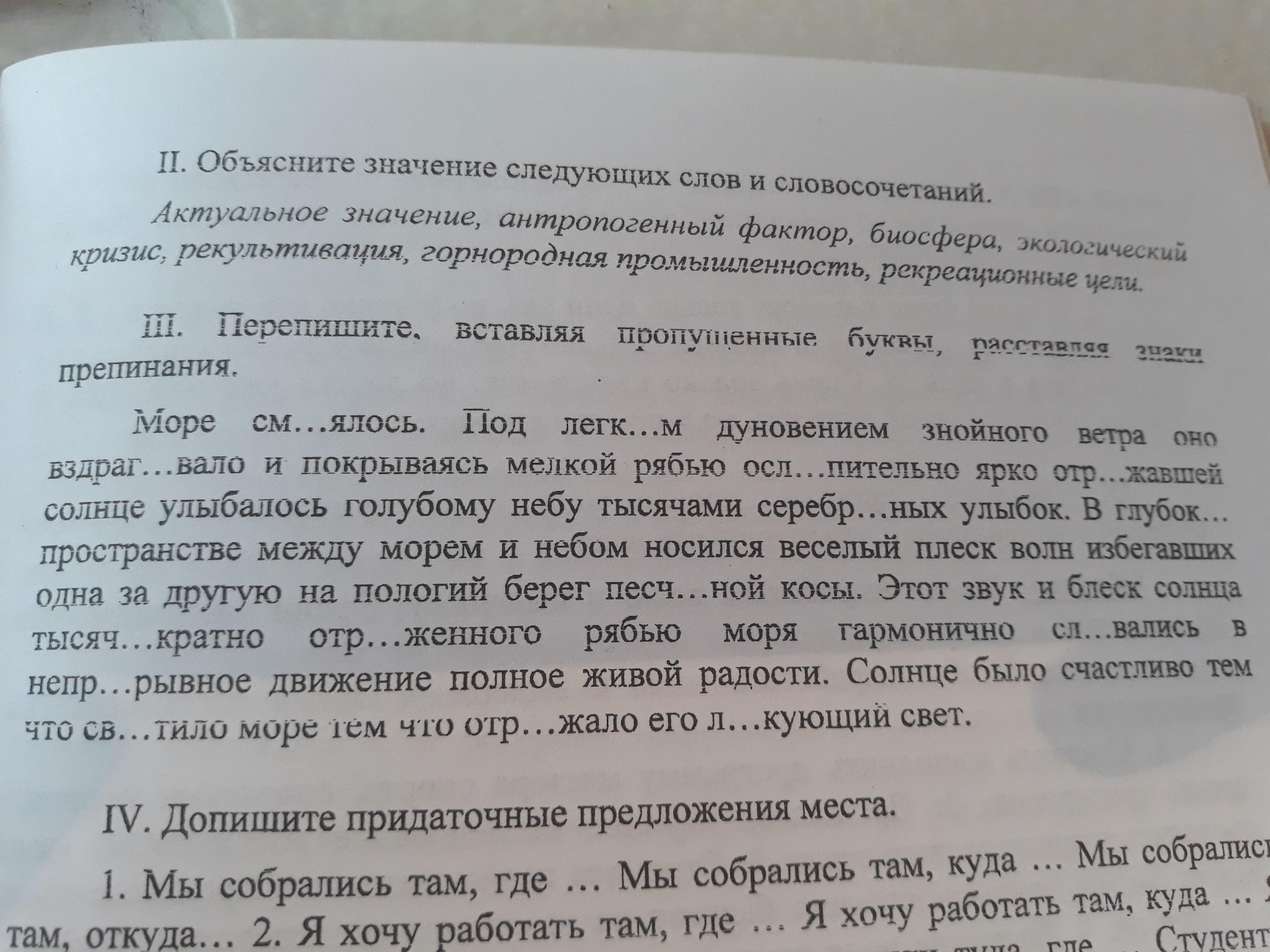 Под лёгким дуновением знойного ветра диктант.