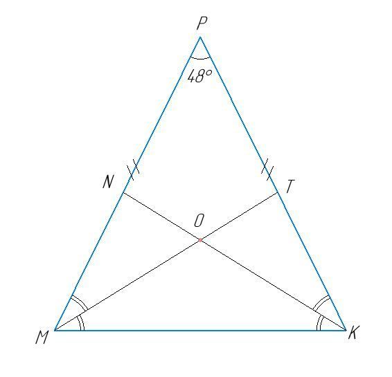 Сумма углов равнобедренного треугольника 180. Биссектриса угла равнобедренного треугольника. Биссектрисы равнобедренного треугольника пересекаются. Равнобедренный треугольник биссектрисы пересекаются в точке. Биссектриса треугольника МРК.