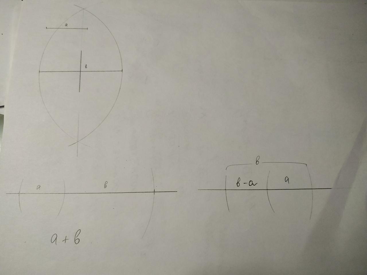 Отрезок делящий сторону пополам. Рисунок 2b на построение. Нарисовать середину отрезка. Начерти отрезок 4 см 5 мм и разделите его пополам циркулем и линейкой. Даны отрезки а и б постройте отрезок равный а²/б.