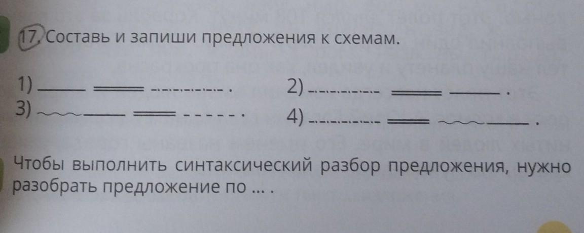 Составьте и запишите предложения которые соответствуют таким схемам