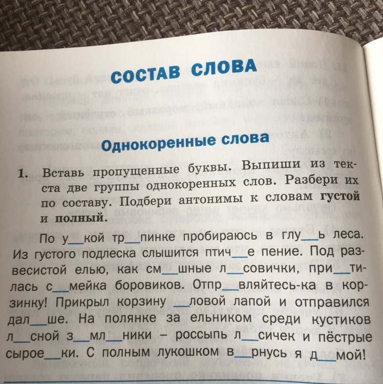 Диктант однокоренные слова 3