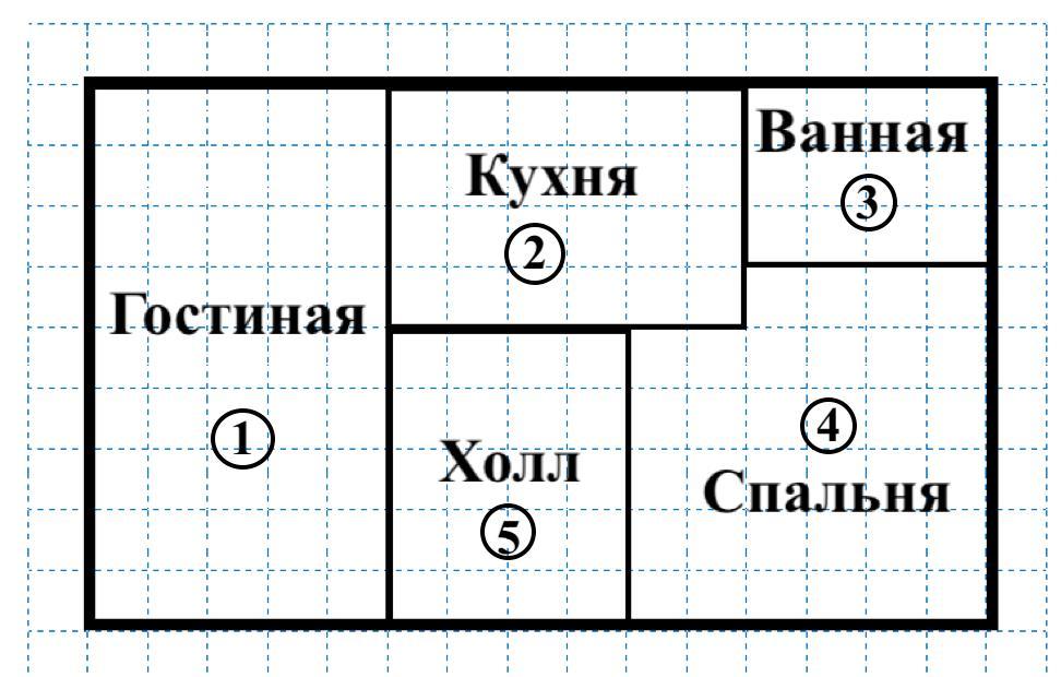 На рисунке изображен план однокомнатной квартиры в 16 этажном жилом доме