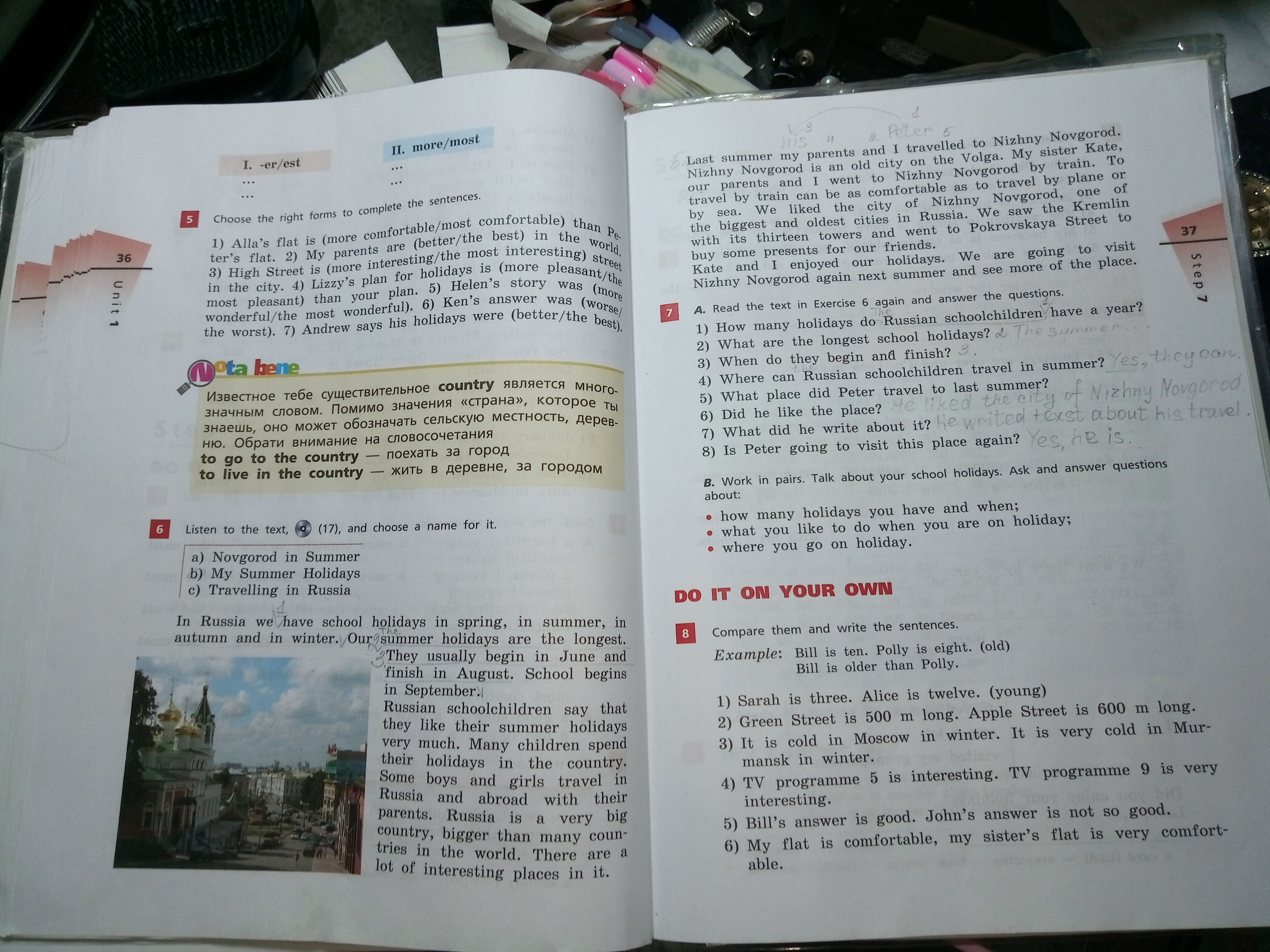 What is like being russian. Holiday in the City 5 класс. School Holidays топик. How long is a School year ответы. Russian Holidays текст.