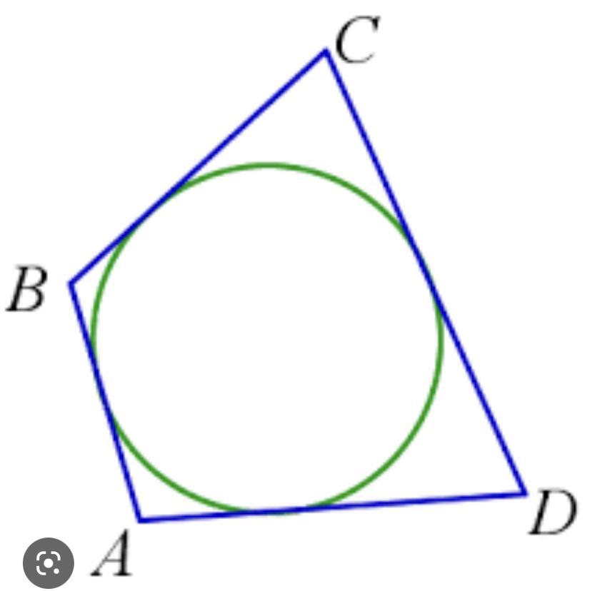 Четырехугольник авсд описан около окружности аб 5. Четырёхугольник ABCD описан около окружности. 4 Угольник вписанный в окружность. Центр четырехугольника. Свойства 4 угольника вписанного в окружность.