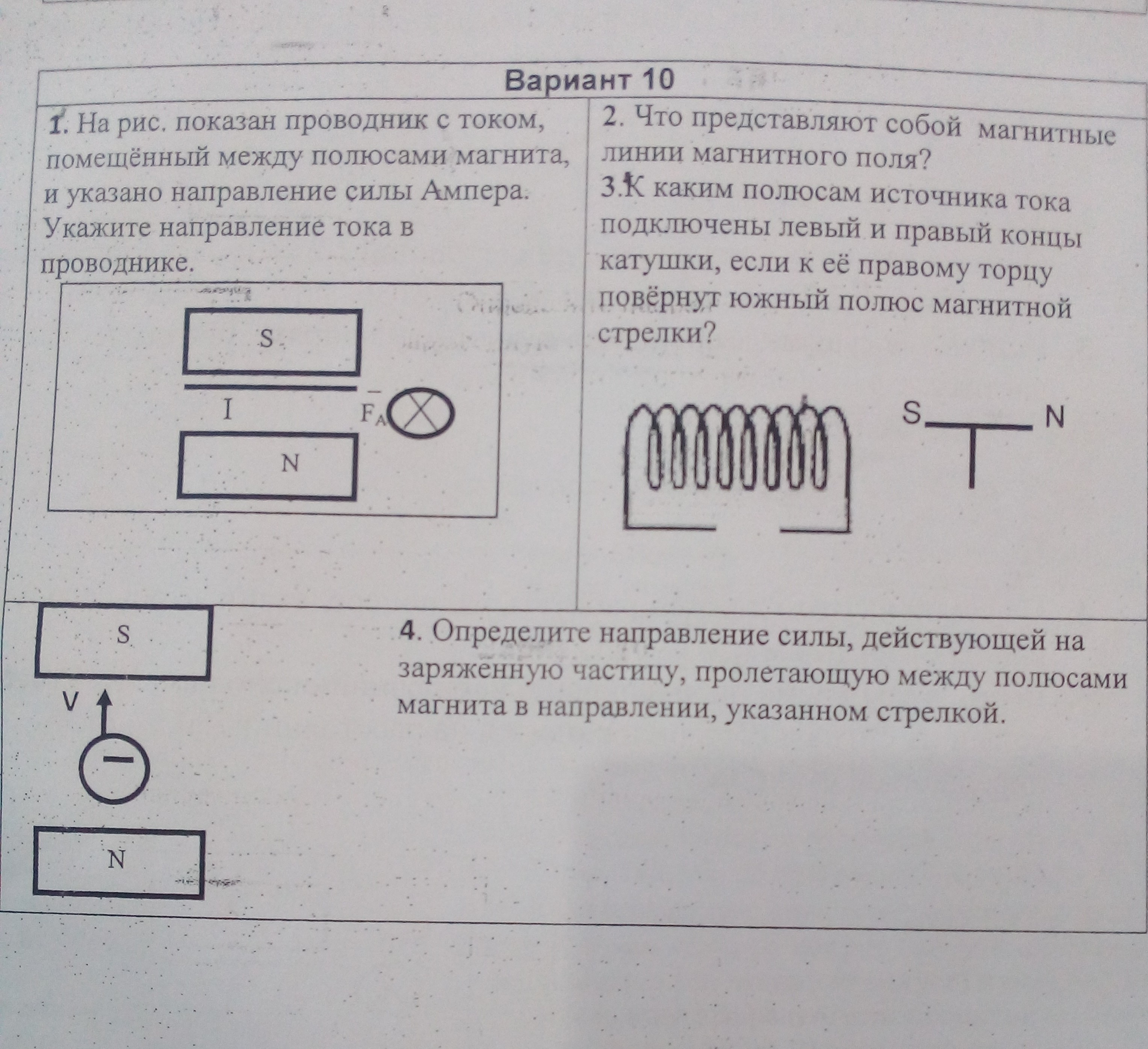 На рисунке показан проводник