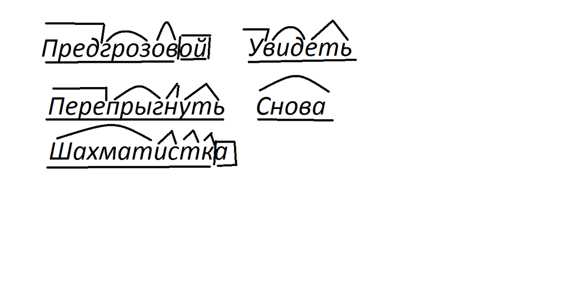 Укажи схему которая соответствует слову предгрозовой