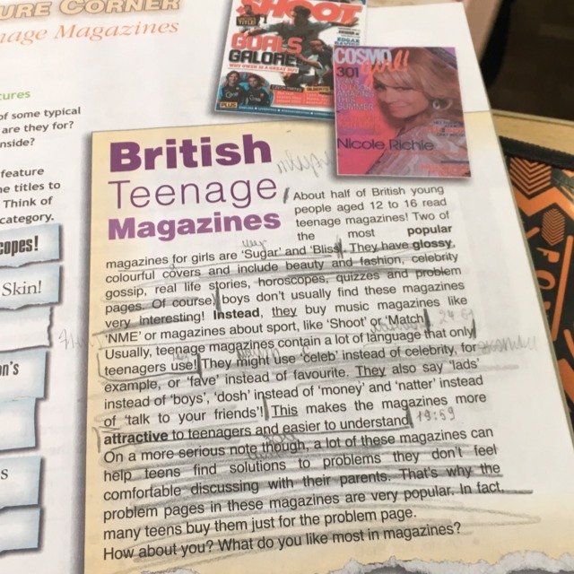 British teenage magazines перевод текста 7