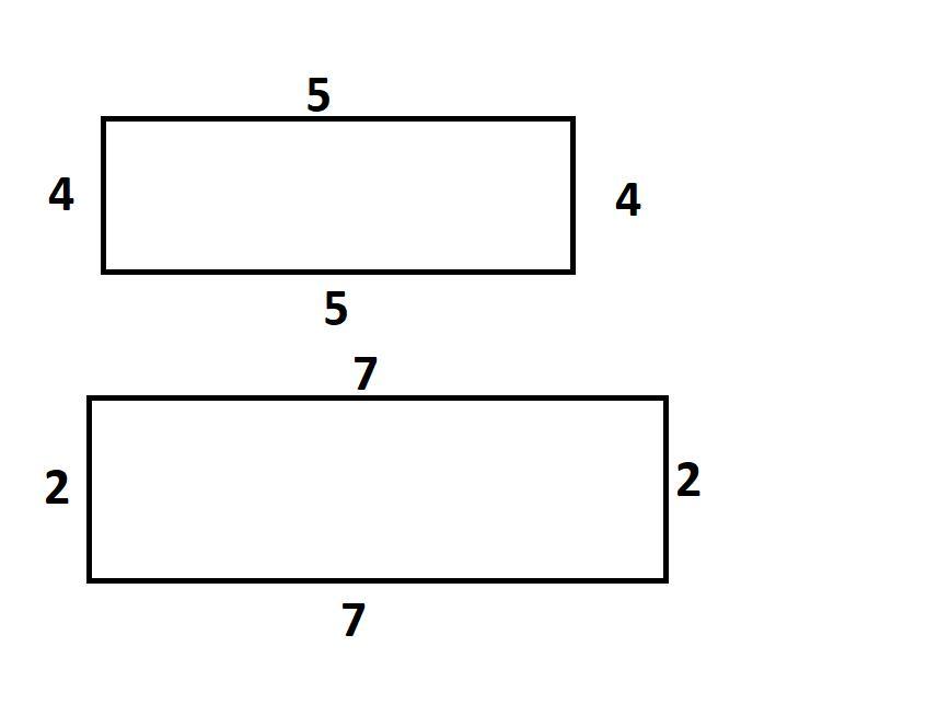 Прямоугольник. Начертить 2 разных прямоугольника площадь которых 18 см2. Периметр прямоугольника 1 класс картинка. Как нарисовать 2 прямоугольника.