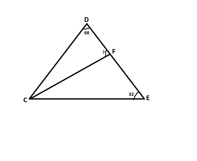 Дано cd биссектриса найдите. Биссектриса прямоугольного треугольника рисунок. Угол CDE. 68 Градусов биссектриса. Угол 68 градусов разделён биссектрисой.