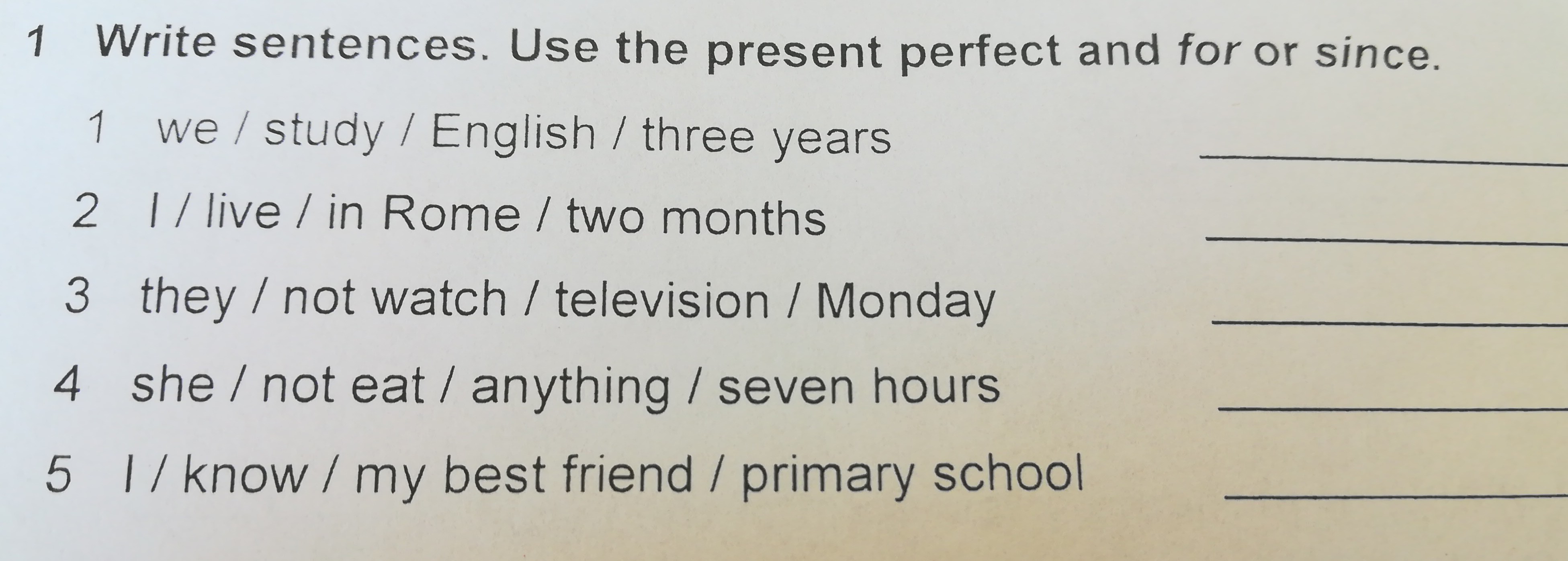 Write sentences using the present perfect. Задание for or since?. Упражнения на for и since в present perfect 4 класс упражнения. Write present perfect. Present perfect write for and since правила.