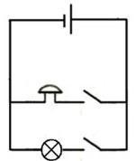 Придумайте схему соединения элемента звонка. Электрическая цепь 2 звонка 2 лампочки 2 ключа 2 кнопки. Схема соединения гальванического элемента звонка и 2. Схема соединения гальванического элемента звонка и двух. Электрическая схема гальванический элемент 2 звонка.