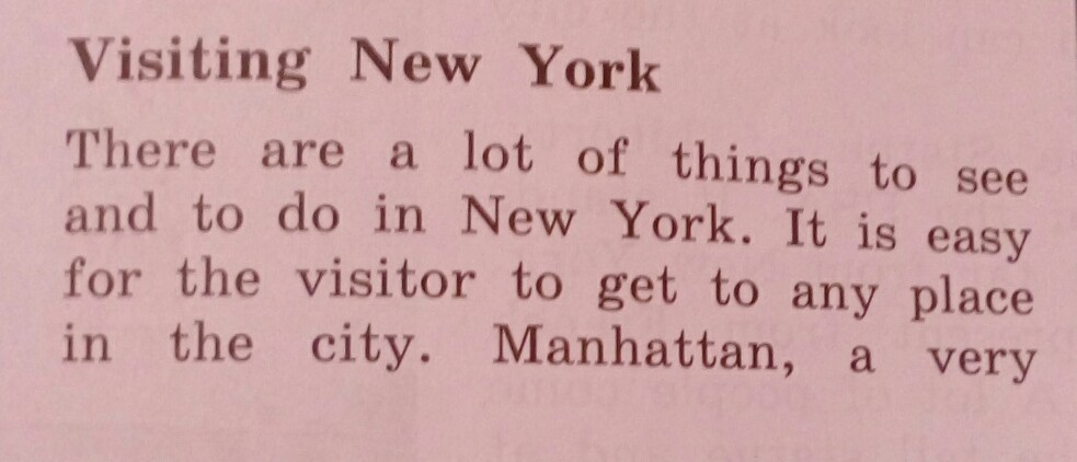 This one перевод. First перевод. Перевод visiting New York. Visiting New York перевод текста. York перевод с английского на русский.