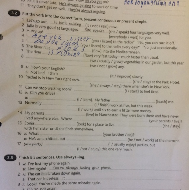 Always use перевод. Finish b s sentences use always ing. Finish b s sentences use always ing 3.4 a: i've Lost. Unit 3 exercises 3.3 finish b' sentences. Use always-ing ( see Section b)Page 7 ответы. Finish b's sentences use always ing 3.3 ответы.