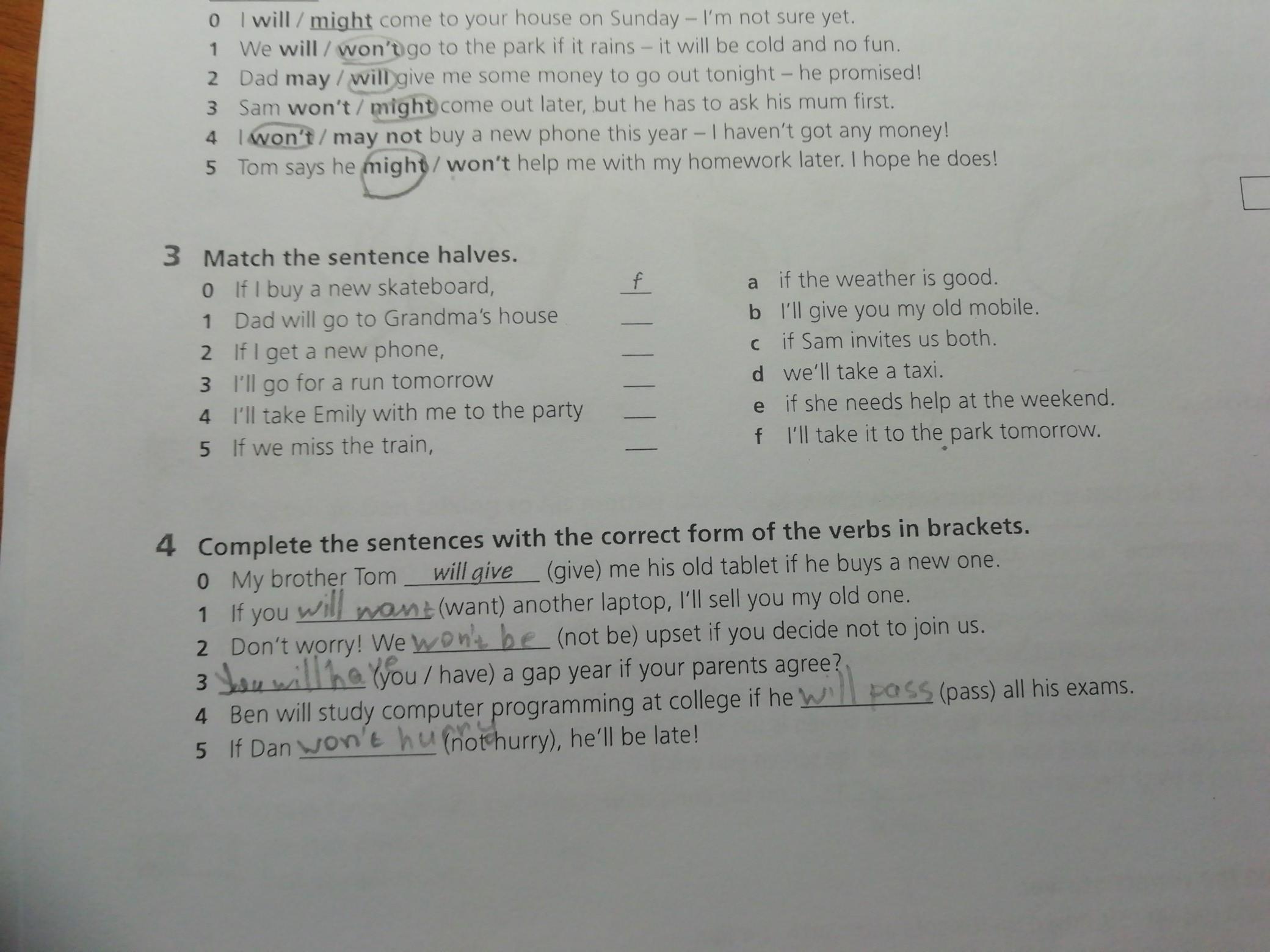 4 match the sentence halves. Match two halves of the sentence 5 Grade.