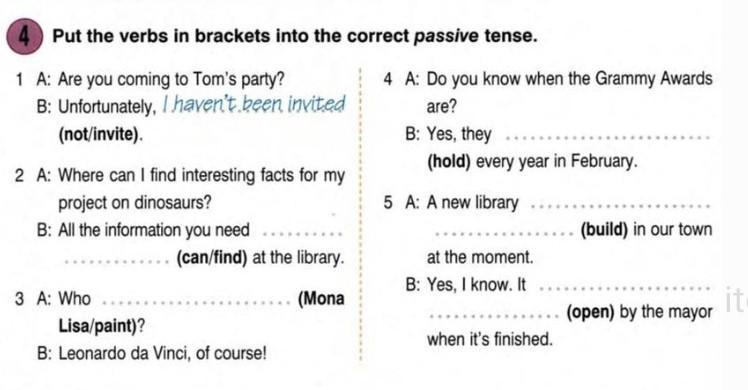 Turn from active into passive. Change the verbs from Active into Passive. Has stolen. Turn from Active into Passive as in the example he gave me a present. Turn from Active into Passive you must leave the Bathroom tidy.