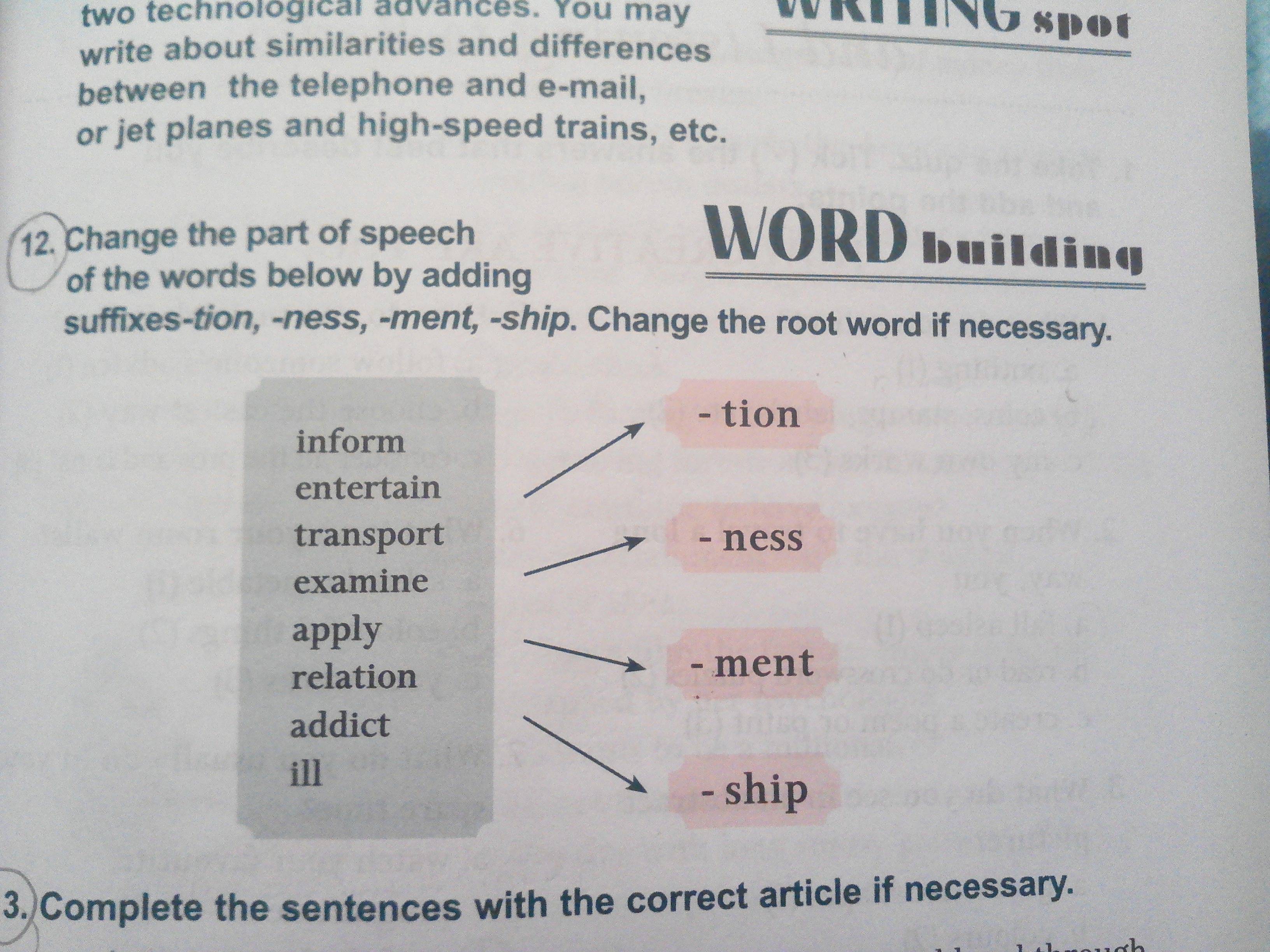 Use the words below. Word suffixes Part of Speech. Parts of Speech in English suffixes. Ness and ship в английском языке. Когда пишется Ness а когда ment.