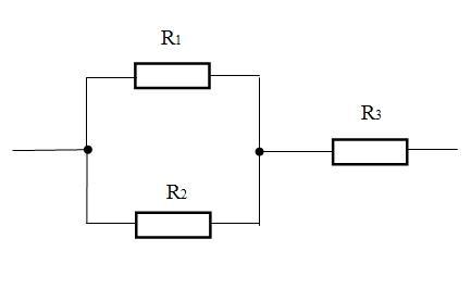 Соединение 3 резисторов изображено на рисунке. Схема с тремя резисторами и двумя проводами. Сколько цепей можно составить из 3 резисторов.