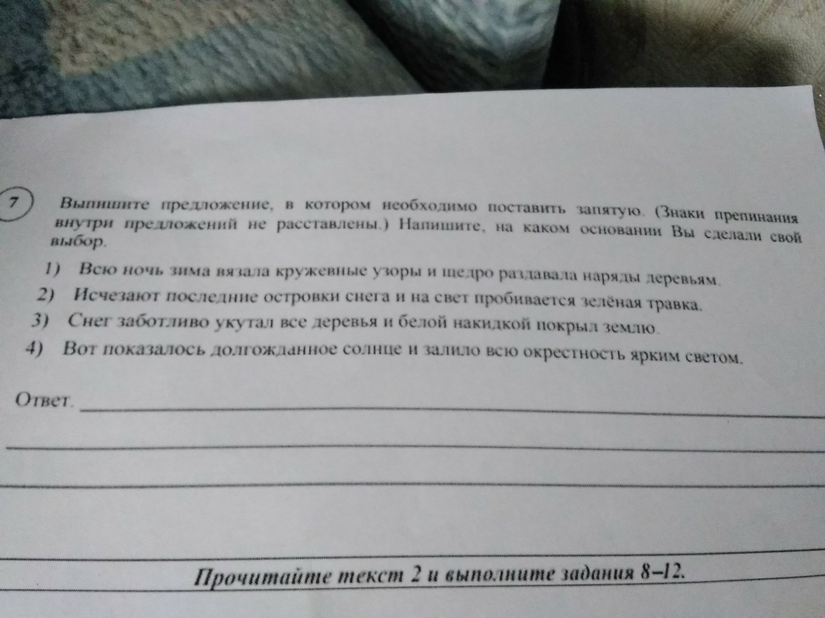 Снег заботливо укутал все деревья