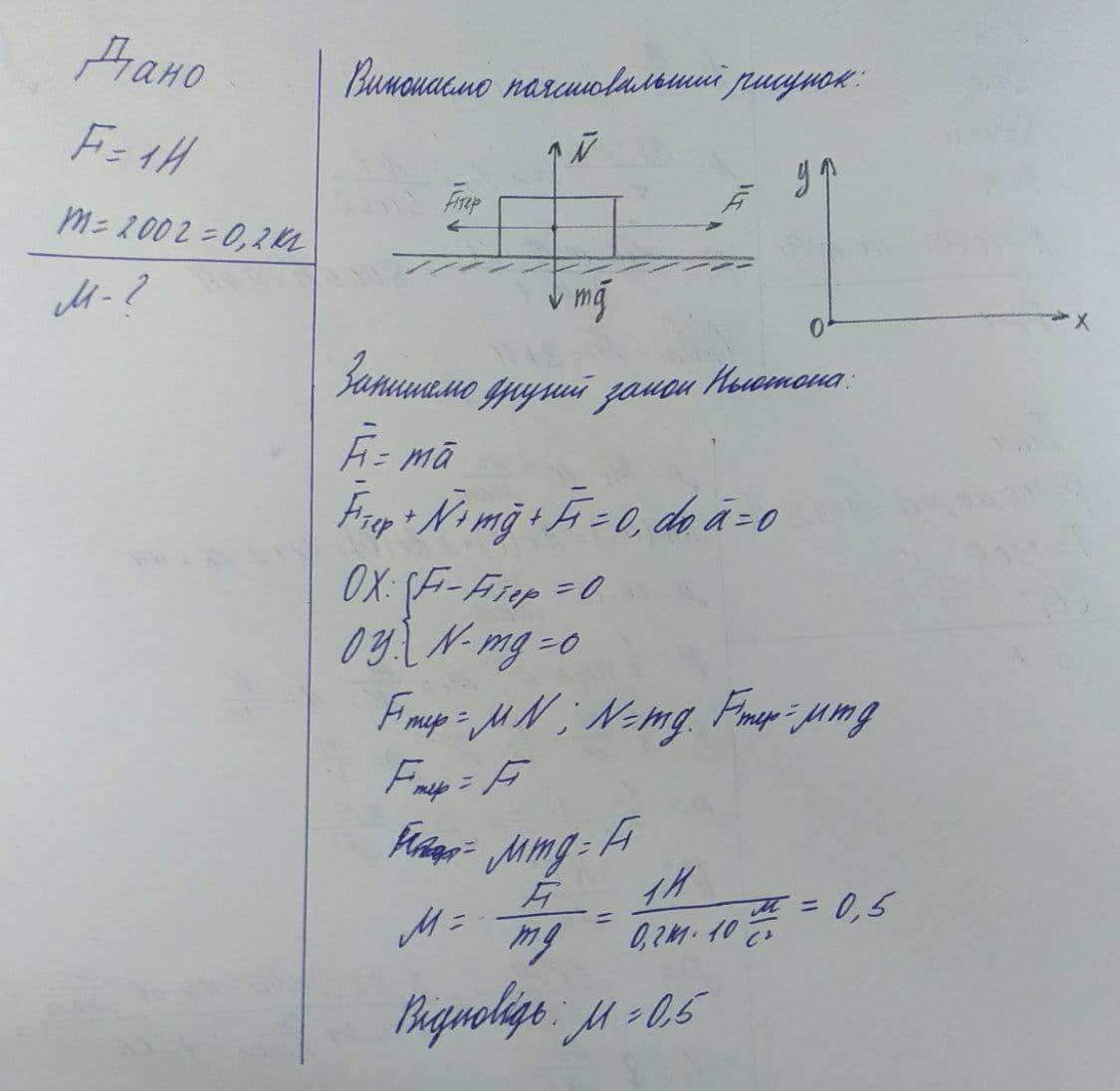 Брусок равномерно тянут по столу