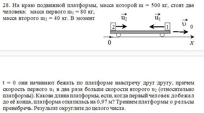 Вагонетку массой 500. Человек и тележка движутся навстречу друг другу. Скорость человека относительно платформы.