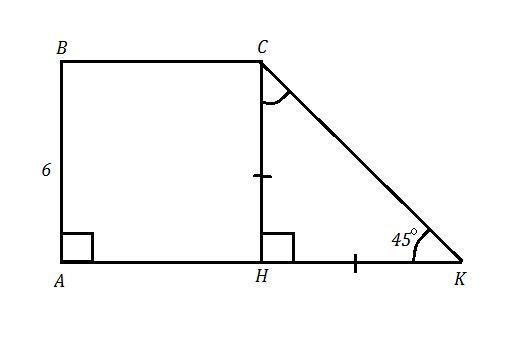 В прямоугольной трапеции 5 и 9
