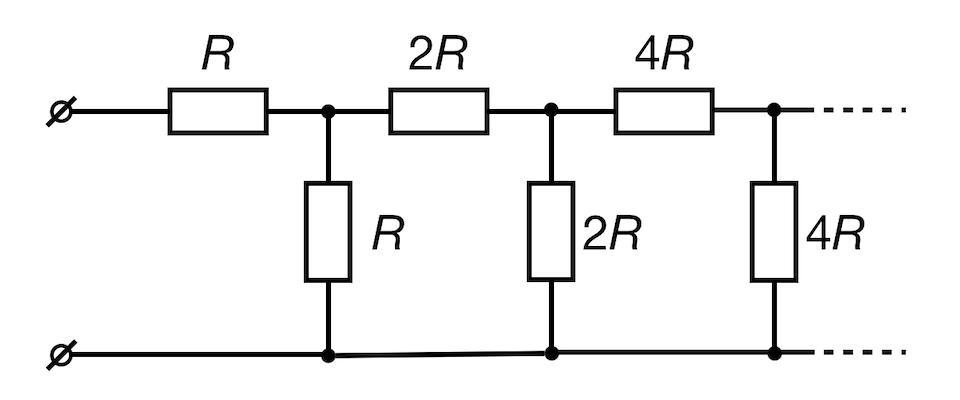 Бесконечные цепи. Сопротивление бесконечной Цепочки сопротивлений. Сопротивление бесконечной цепи резисторов. Эквивалентное сопротивление бесконечной цепи. Бесконечная цепь резисторов.