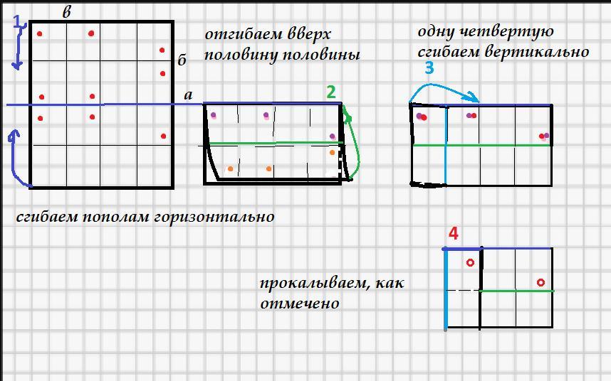 Лист бумаги прямоугольной формы сложи вдвое