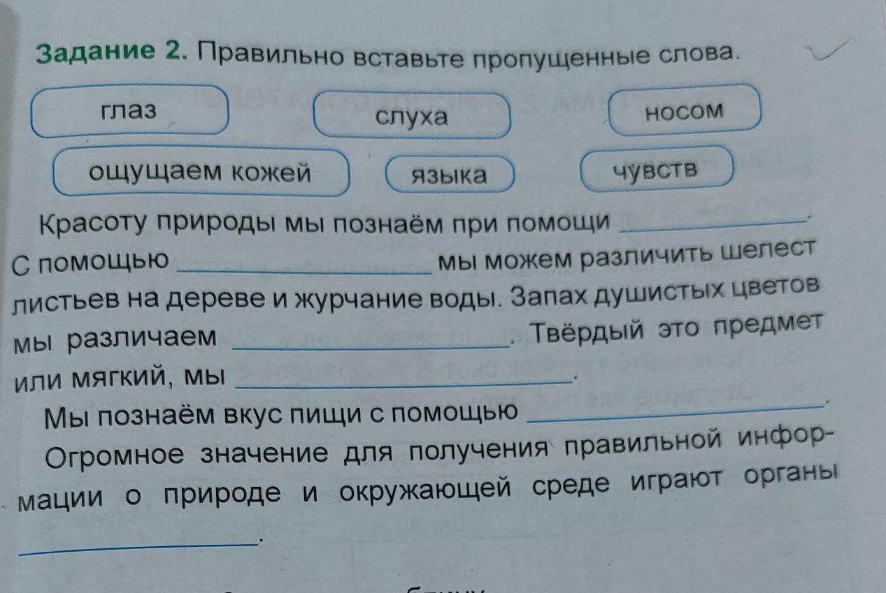 Вставь пропущенное слово 1 класс.