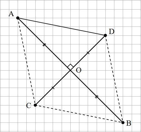 На рисунке о общая середина отрезков