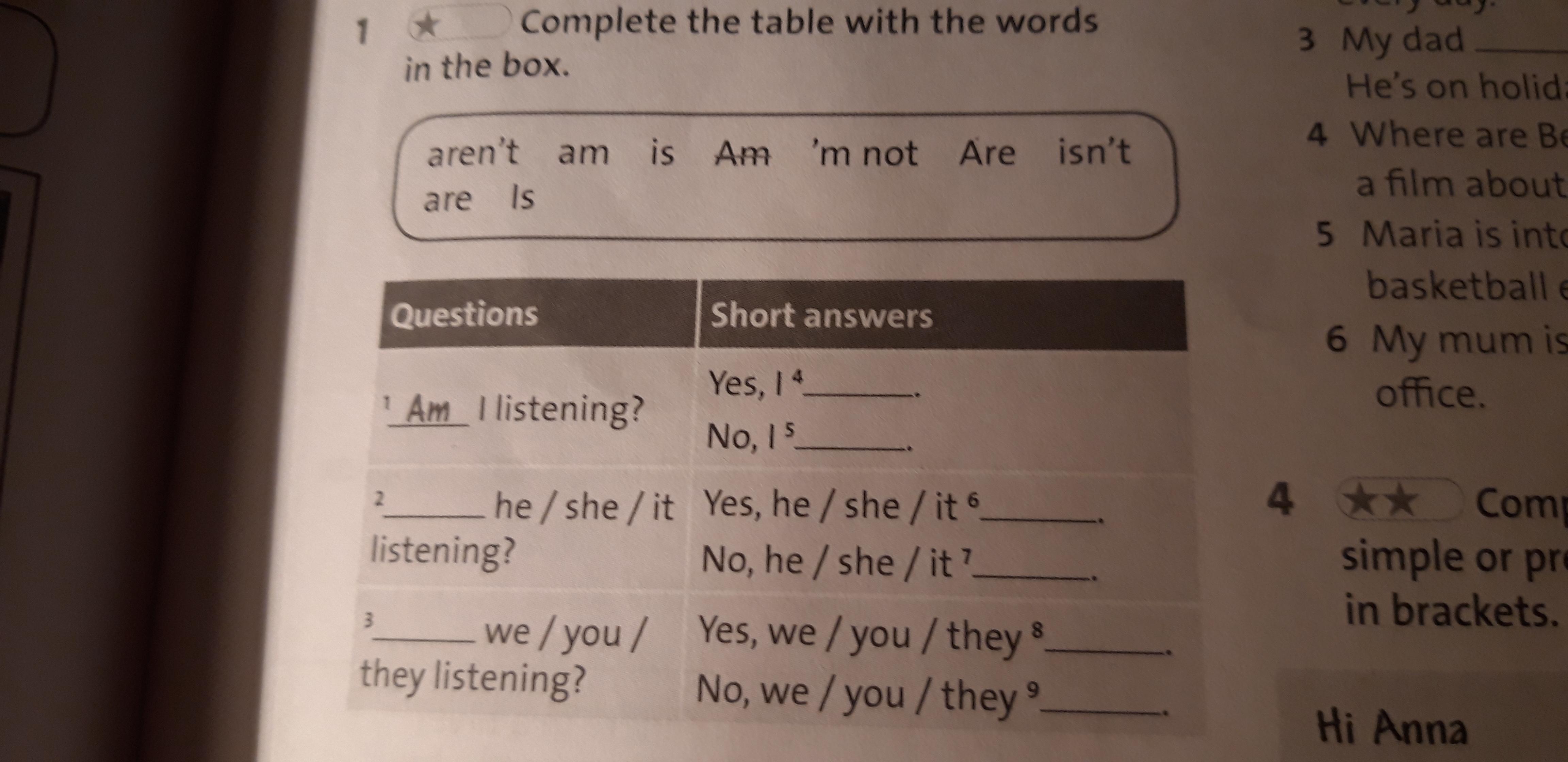 Complete the table with the words. Complete the Words. Complete the Table with the. Complete the Table with the Words from the Box. Complete the Table with the Words in the Box.