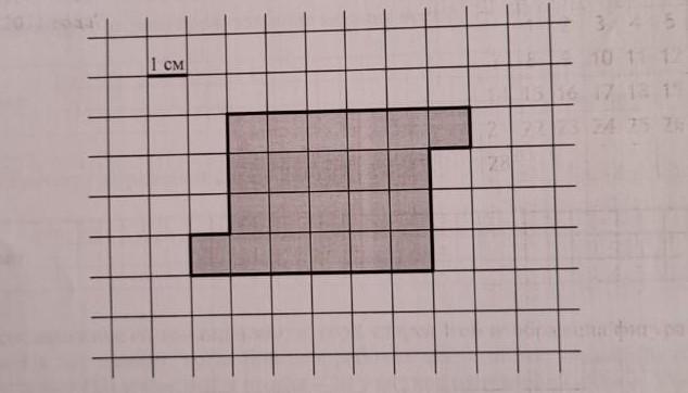 На клетчатом поле со стороной клетки 1 см изображена фигура изобрази на рисунке прямоугольник