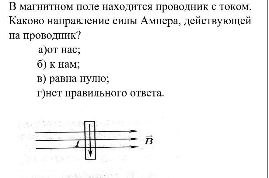 Тест по физике Магнитное поле для 11 класса