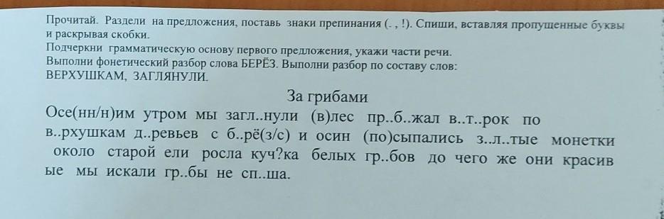 Спишите раскрывая скобки вставляя пропущенные буквы и знаки препинания составьте схему каждого