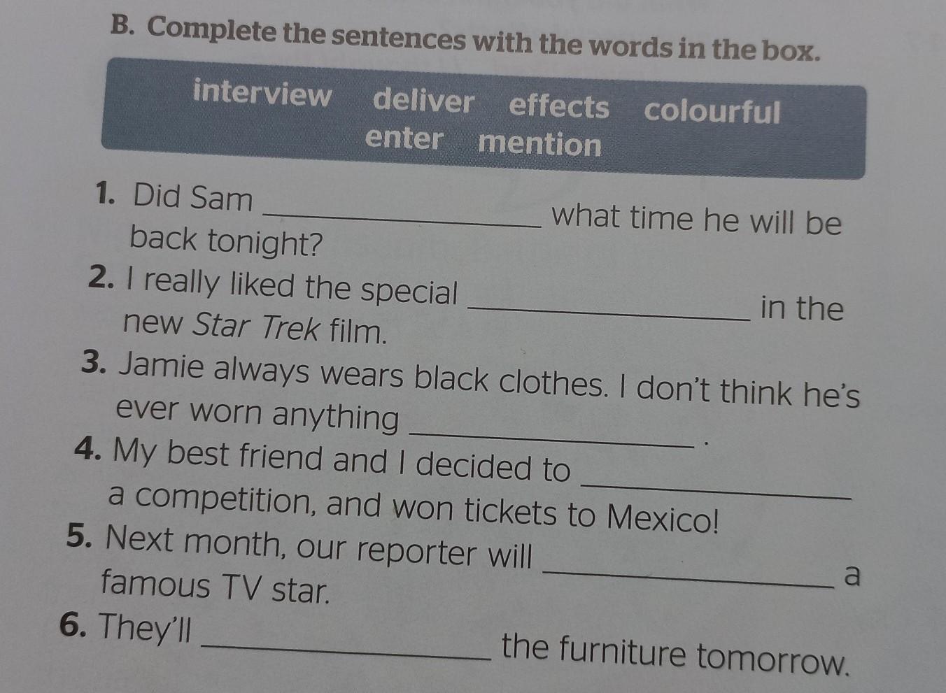 Sentence Completion Worksheets - EnglishForEveryone.org