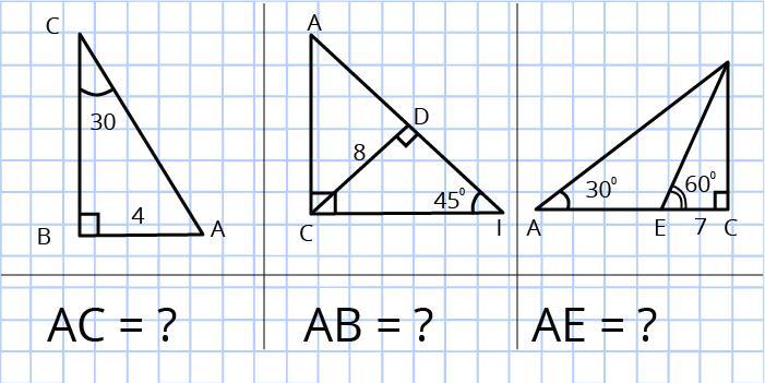На рисунке изображен прямоугольный треугольник найдите