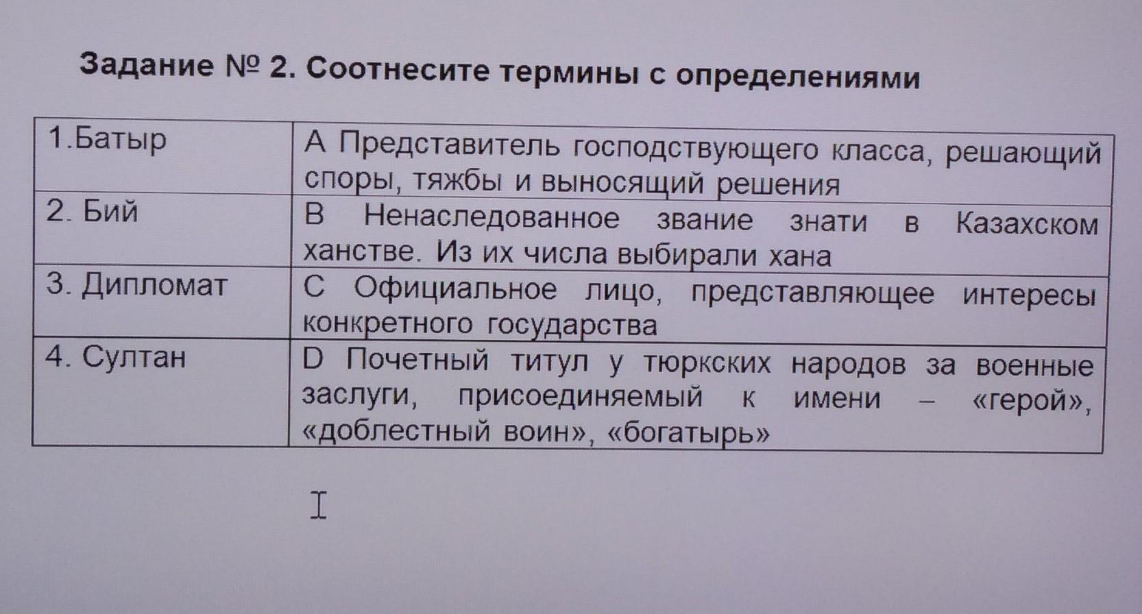 Соотнесите определения