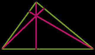 Три отрезка пересекаются в одной точке найди рисунок на котором изображены биссектрисы треугольника