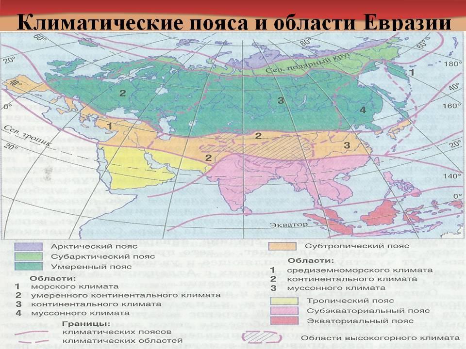 Евразия климат карта