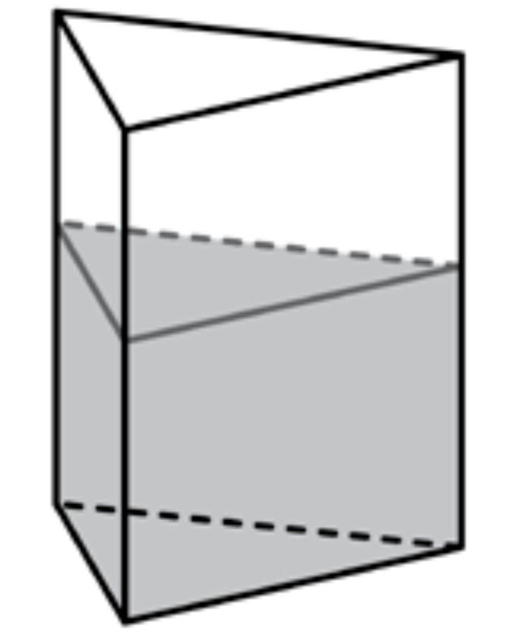 В сосуд правильной треугольной призмы налили