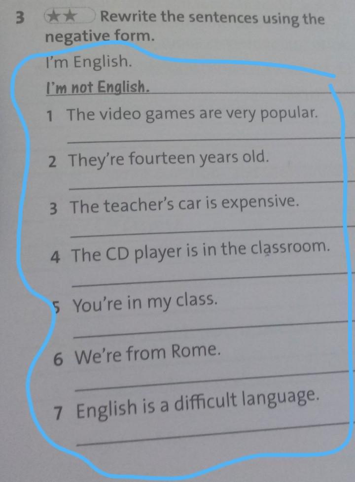 Negative form. Rewrite the sentences using pronouns. Rewrite the sentences using the negative form l have tried sushi.