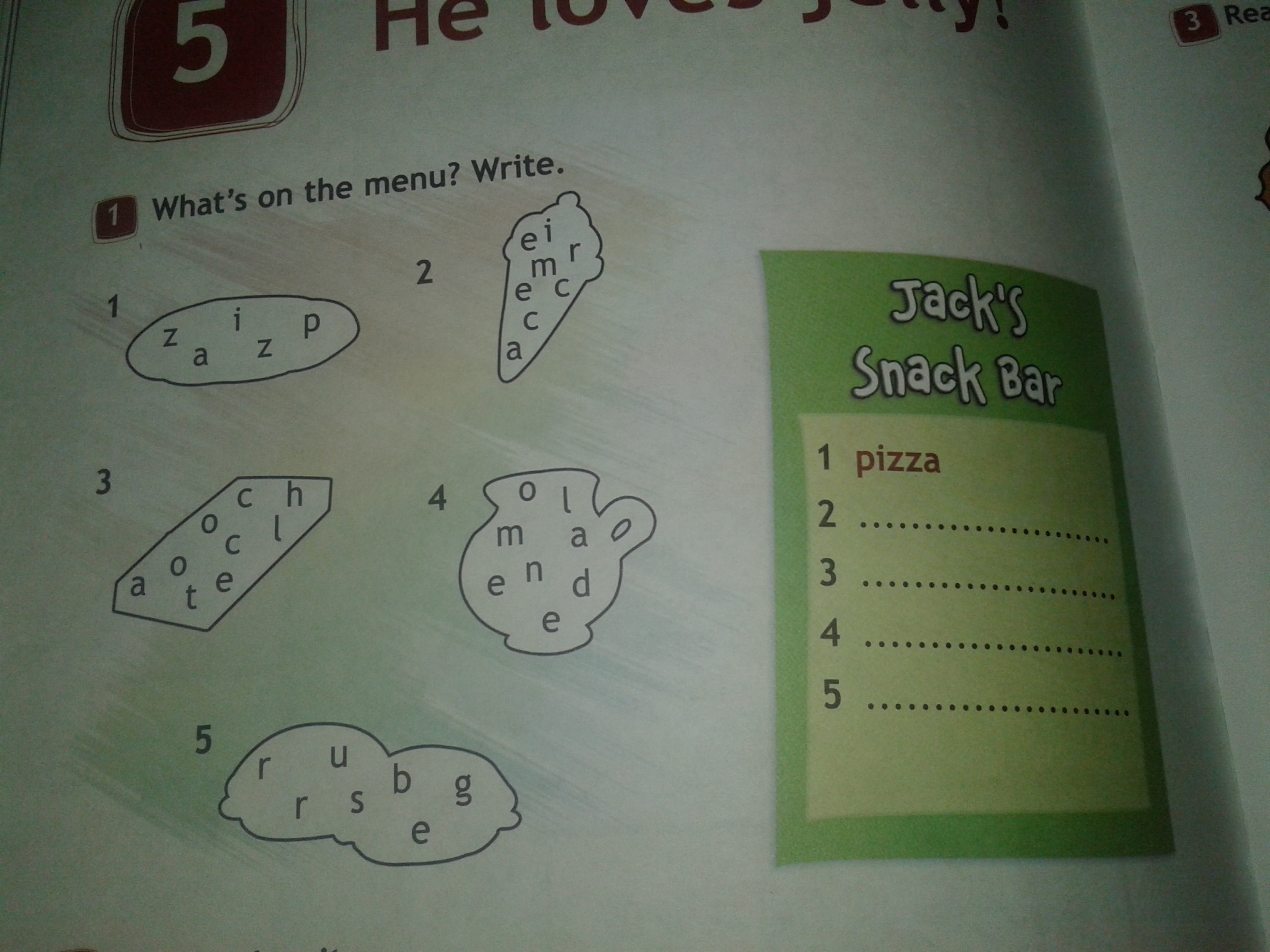 Look and fill in. What's on the menu write. What's on the menu write рабочая тетрадь 3. What s the menu write. What's the menu? Write.